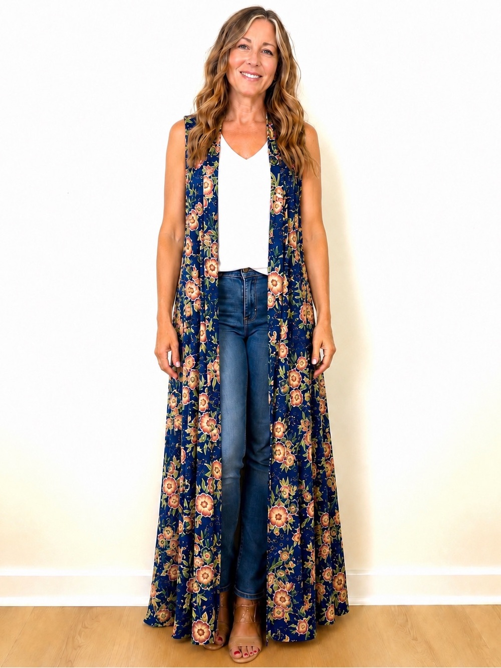 LulaRoe Joy Floral Duster Size S NWT